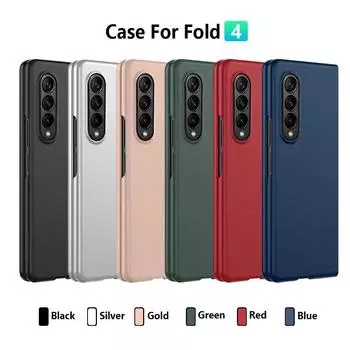 Жесткий чехол на ощупь для Samsung Galaxy Z Fold 4 Fold4, матовый однотонный защитный чехол с прецизионным отверстием и защитой от царапин, роскошный чехол For Samsung Z Fold 4 серебряный