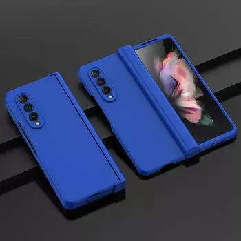 Жесткий защитный чехол для ПК с защитой от падения для Samsung Galaxy Z Fold 4 Fold4 Fold3 Fold 3 5g, противоударные матовые чехлы for Samsung Z Fold 4 фиолетовый