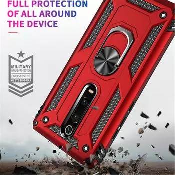 Жесткий защитный чехол с подставкой для Xiaomi Redmi K20 K30 Note 8T 8 7 Pro 8A 7A Mi 9 9T CC9 A3 Lite Note10 Play, противоударный чехол for Xiaomi CC9 чёрный