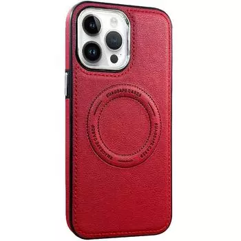 Zhi Chen Magnetic Anti-Fall Case for iPhone 15 & 14 - High-End Leather Protective Cover 13