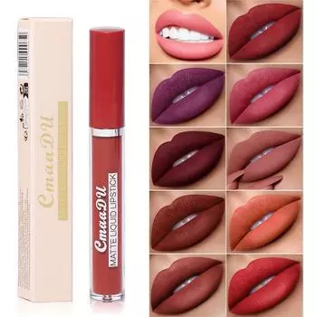 Жидкая матовая помада Cmaadu Velvet Matte — стойкая, увлажняющая и смягчающая, формула на основе растительного сквалана для всех типов кожи, розовые и красные оттенки 03