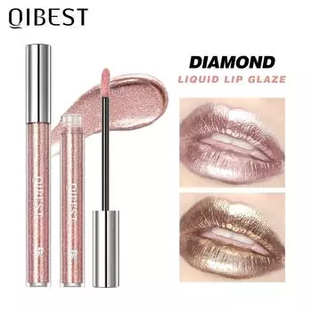 Жидкая помада Diamond Eyeshadow Двойное использование макияжа Стойкий Easy Color Перламутровый блеск для губ