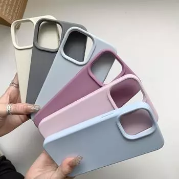 Жидкий силиконовый чехол для Apple iPhone 15 16 14 13 12 11 Pro Max XS XR 16 14 Plus Phone Original Official Style Protective Cover For iPhone 11 белый