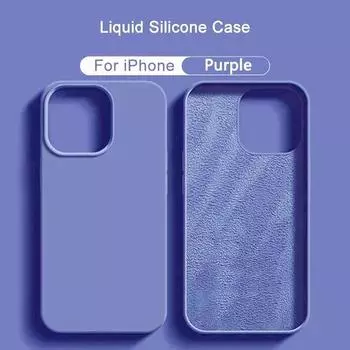 Жидкий силиконовый чехол для iPhone 11, 13, 12, 14, 15 Pro Max, чехлы для телефонов iPhone 14, 15 Plus, противоударная мягкая задняя крышка, аксессуары For iPhone 12 Mini