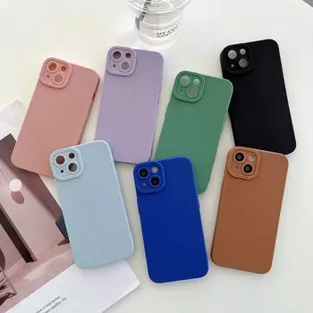 Жидкий силиконовый чехол для телефона для Iphone 14 13 12 11 Pro X Xr Xs Max, мягкая кожаная защитная задняя крышка с прямым краем For iPhone XR белый