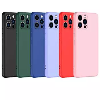 Жидкий силиконовый чехол для телефона iPhone 11 12 13 mini 14 15 Pro Max 15 Plus, мягкие защитные чехлы для камер iphone 11 чёрный