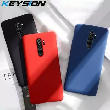 Жидкий силиконовый чехол KEYSION для Xiaomi Redmi Note 8 8 Pro, противоударный бампер, мягкая задняя крышка для телефона For Redmi Note 8 чёрный