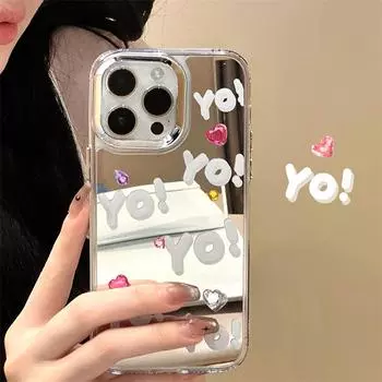 Zhitai Apple iPhone 15 Pro Max Case with Mirror and Diamond Decor for 12th/14th Generation iPhone 7/8
