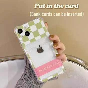 Zhitai Card Holder Chessboard Case for iPhone 15, 14, XS, 16 Pro Max Apple 16 Pro Max