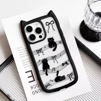 Zhitai Cartoon Cat Ears Case for iPhone 12-16 Pro/Pro Max iPhone 15