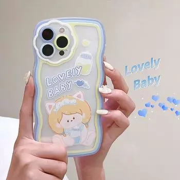 Zhitai Cartoon Flower Wave Case for iPhone 12/13/14 Pro/Max 7/8 iPhone 11 Pro Max