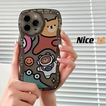 Zhitai Cartoon Flower Wave Case for iPhone 14/13 Pro Max/11/7/8 iPhone 13