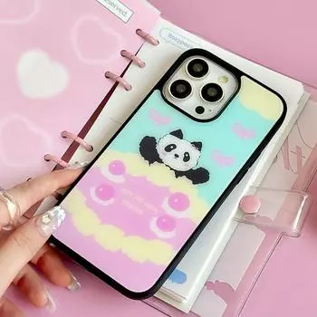 Zhitai Cartoon Matte Black Frame Case for iPhone 16 Pro Max and iPhone 14/15/13 Pro iPhone 15 Pro Max