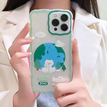 Zhitai Cartoon Wave Case for iPhone 12 Pro to 15 Pro iPhone 7/8