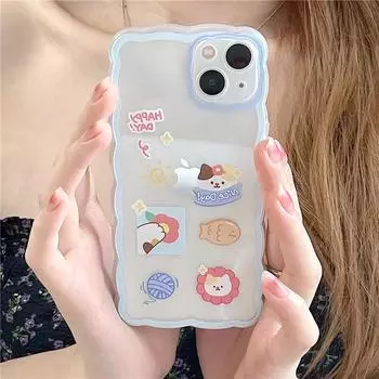 Zhitai Cartoon Wave Case for iPhone 15, 14 Pro Max, 13 Pro, 12/11 iPhone 13 Mini