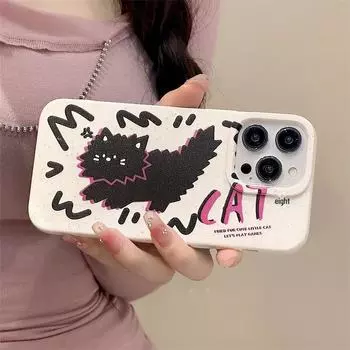 Zhitai Cartoon Wheat Shell Case for Apple iPhone Models: 11, 13, 14Pro, 15ProMax, 16. iPhone 16 Plus