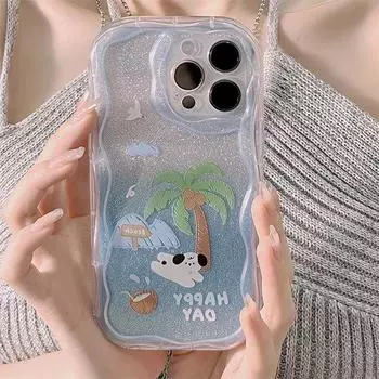 Zhitai Cream Pattern Gradient Case for iPhone 11/13/14Pro/15ProMax 11 Pro