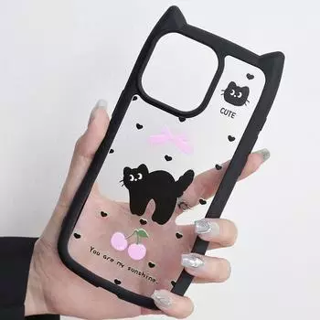 Zhitai Creative Cat Ears iPhone Case for Apple 11, 12, 13, 14, 15PRO, 15PROMAX, 16PRO iPhone 11