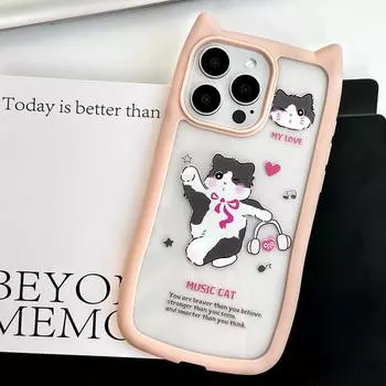 Zhitai Cute Cat Ears iPhone Case for 11PROMAX to 14PRO Models iPhone 11