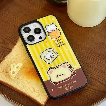 Zhitai Frosted Black Case for iPhone 16 Pro/14 Pro Max - Cartoon Design iPhone 16