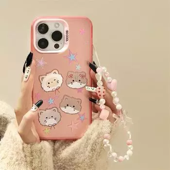 Zhitai Frosted Laser Case for iPhone 16 Pro Max, Suitable for iPhone 13/14/15 Pro, Includes Bracelet, Models 12/78. iPhone 16 Plus