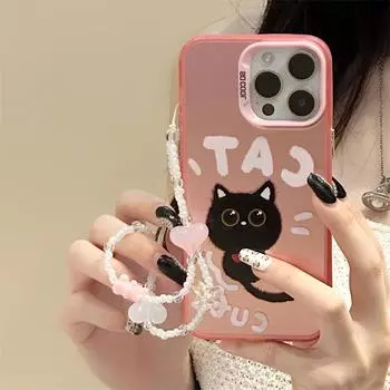 Zhitai Frosted Laser iPhone Case for Models 12 Pro Max, 13, 14, 15 Pro, 16 with Bracelet 14 Plus