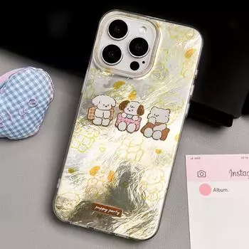 Zhitai Glacier Pattern Case for iPhone 11-16, Cartoon Design for 12-15 Pro Max iPhone 13 Pro