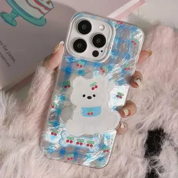 Zhitai Glacier Pattern Case for iPhone 13 Pro/14/15 Pro Max with Airbag Bracket iPhone 16 Pro Max