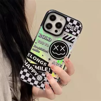 Zhitai iPhone 15 Pro Max/14/11/13 Pro Case, Black Two-Tone with Bracelet, Creative Design. iPhone 12/12 Pro