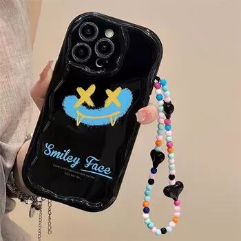 Zhitai iPhone 16 Pro Phone Case: Apple-Inspired Design with Cream Pattern & Bracelet, Fits iPhone 12-15 Models. iPhone 15 Pro Max
