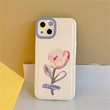 Zhitai Leather Case for iPhone 11/12/13 Pro Max, Plain with Floral Design iPhone 12 Pro