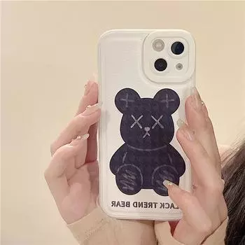 Zhitai Leather Case for iPhone 12/13 Pro Max/11/XS/XR - Cartoon Bear Design Apple 11 Pro