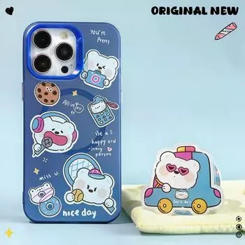 Zhitai Magnetic Case for iPhone 16/15 Pro Max with Frosted Laser and Stand, Compatible with iPhone 12/13/7/8/XS iPhone 15 Plus