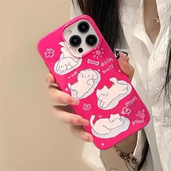 Zhitai Pink Phone Case for Apple iPhone 12/13/14/15 Pro Max & iPhone XS iPhone 12/12 Pro