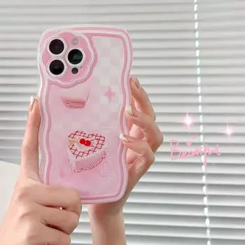 Zhitai Varnish Wave Flower Silicone Case for iPhone 12/13 Pro Max and 7/8/X/XS iPhone 14 Plus
