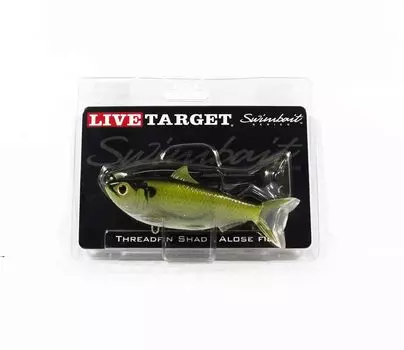 Живая мишень TFS115MS703 плавательная приманка Threadfin Shad 4,5-дюймовая зеленая бронза (9471)
