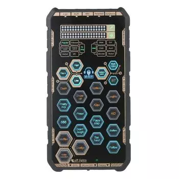 Живая звуковая карта Ручная уличная портативная звуковая карта DSP Устройство с эффектами Аудиомикшер Устройство смены голоса чёрный