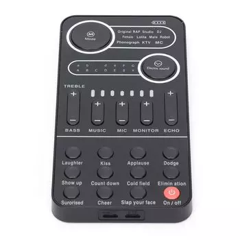 Живая звуковая карта с 13 звуковыми Bluetooth DJ Audio Mixer для звуковой карты для потоковой передачи музыки, подкастинга, караоке-эффектов,