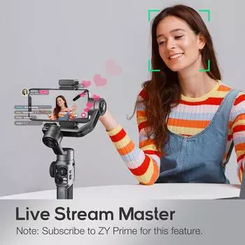 ZHIYUN Smooth 5 Ручной 3-осевой стабилизатор для смартфона Dolly Zoom Интеллектуальное отслеживание Timelapse чёрный