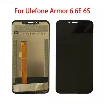 ЖК-экран для Ulefone Armor 6 6E 6S, ЖК-дисплей, дигитайзер сенсорного экрана, полная замена в сборе чёрный