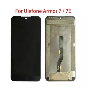 ЖК-экран для Ulefone Armor 7 7E, ЖК-дисплей, дигитайзер сенсорного экрана, полная замена в сборе чёрный