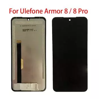 ЖК-экран для Ulefone Armor 8 Pro, ЖК-дисплей, дигитайзер сенсорного экрана, полная замена в сборе чёрный