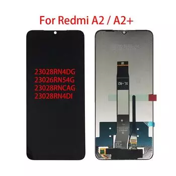 ЖК-экран для Xiaomi Redmi A2 A2 + дисплей, дигитайзер сенсорного экрана, полная замена в сборе A2 чёрный