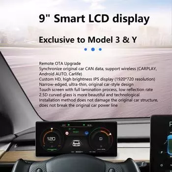 ЖК-экран Tesla Model 3/Y с интеллектуальным управлением OTA и интеграцией CarPlay Model Y (2019-2021)