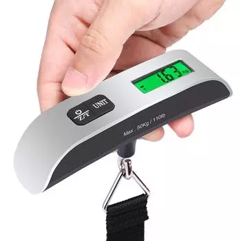 ЖК-цифровые весы для багажа 50 кг портативные электронные весы вес баланс чемодан дорожная сумка подвесной крючок для рыбалки безмен 50Kg