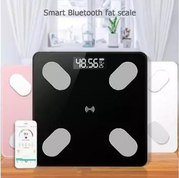 ЖК-цифровые весы для индекса тела, электронные весы с умным голосом, Bluetooth-приложение, электронные весы для Apple/ios, бытовой баланс для ванной комнаты розовый