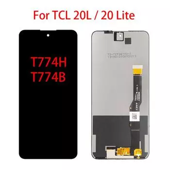 ЖК-дисплей для TCL 20L T774H T774B, сенсорный экран для TCL 20 Lite, ЖК-дисплей, дигитайзер сенсорного экрана, полная замена в сборе чёрный