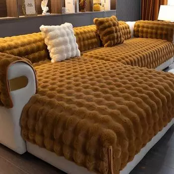 Зимние чехлы на сиденья для диванов Funda Sillon Capa De Sofa 2 E 3 Lugares Fundas Sofas De Dos Y Tres Plazas, плюшевый чехол для дивана 70x70cm