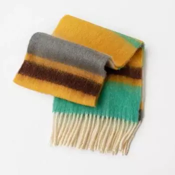 Зимний мохер женский кашемировый теплый пашминовый сплошной платок женский шарфы палантины толстый мягкий буфанда большие кисточки шаль длинный палантин