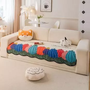 Зимний тыквенный узор Чехол Funda Диванные коврики Living Home Нескользящие диванные подушки Чехлы для диванов 90x90